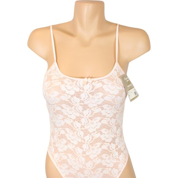 NWT Vintage Lace Bodysuit Medium Intimately Yours Warner's Teddy Pink T83 - Picture 3 of 7